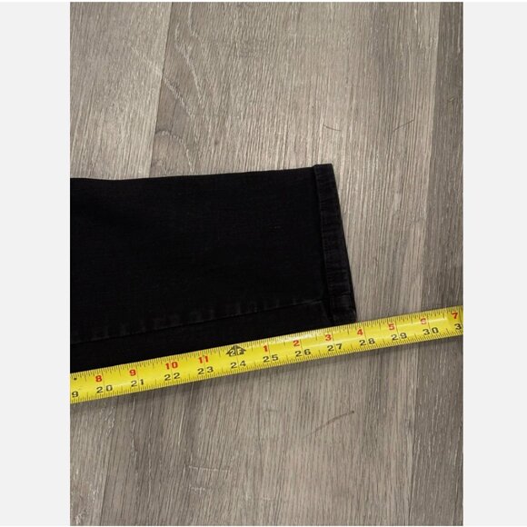 Sezane Slim Parfait Black Jeans Mid Rise Zip Fly Straight Womens 28 - Picture 9 of 10